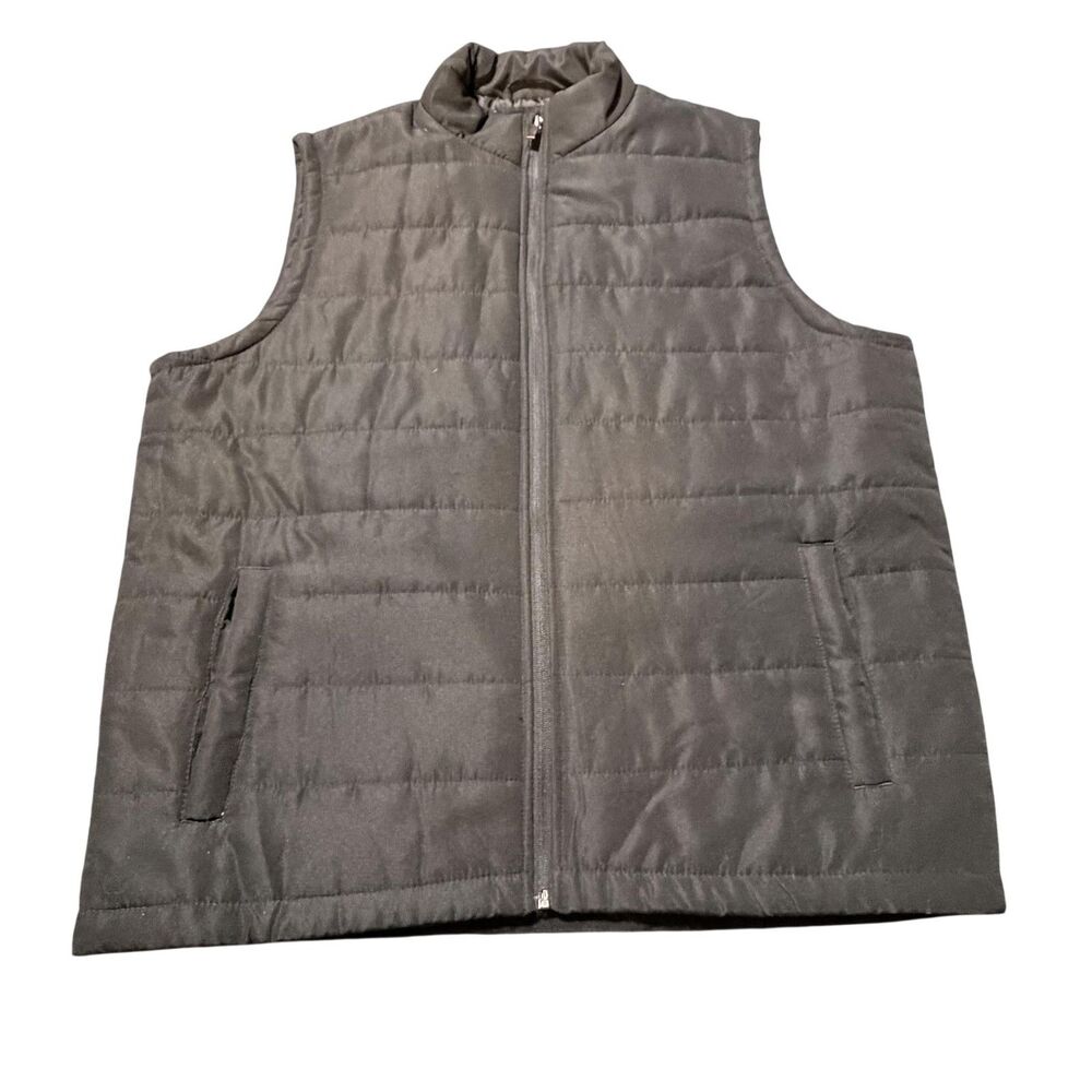 Sonoma Goods For Life Vest Mens Large Black Quilted Full Zip Puffer Insulated